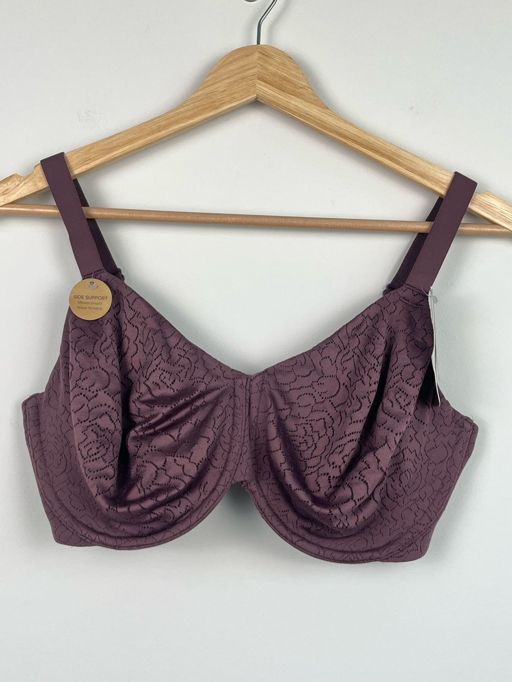 NWT plum 855345 Inside Job Full Coverage Underwire bra, 34G.